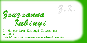 zsuzsanna kubinyi business card